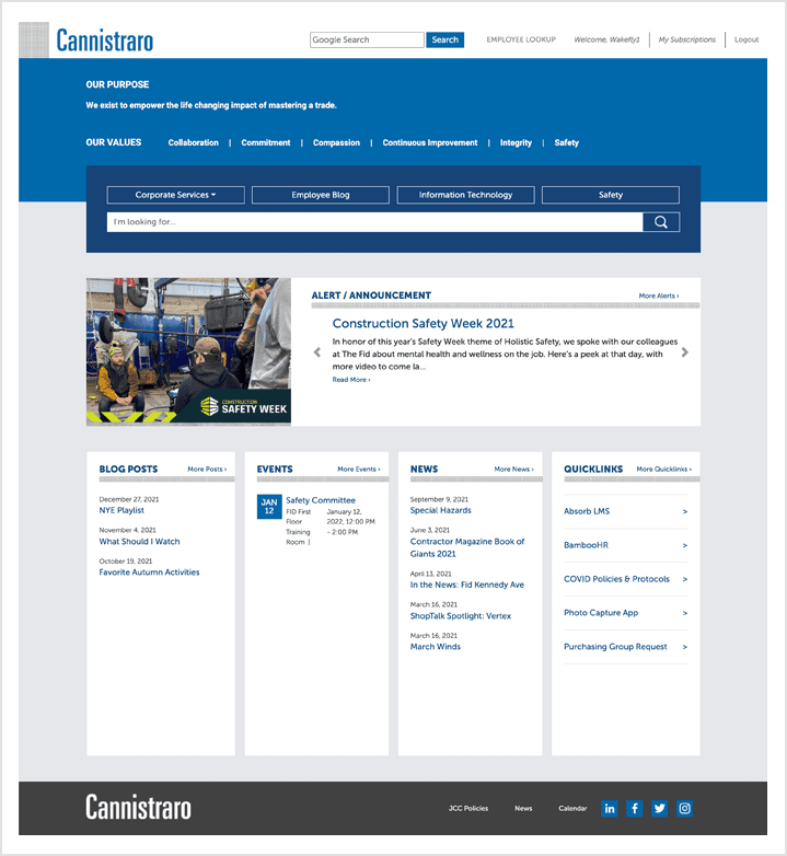 Cannistraro home page