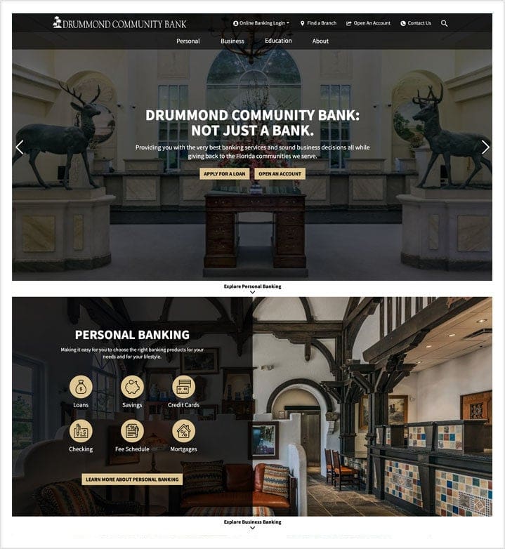 Drummond Community Bank home page