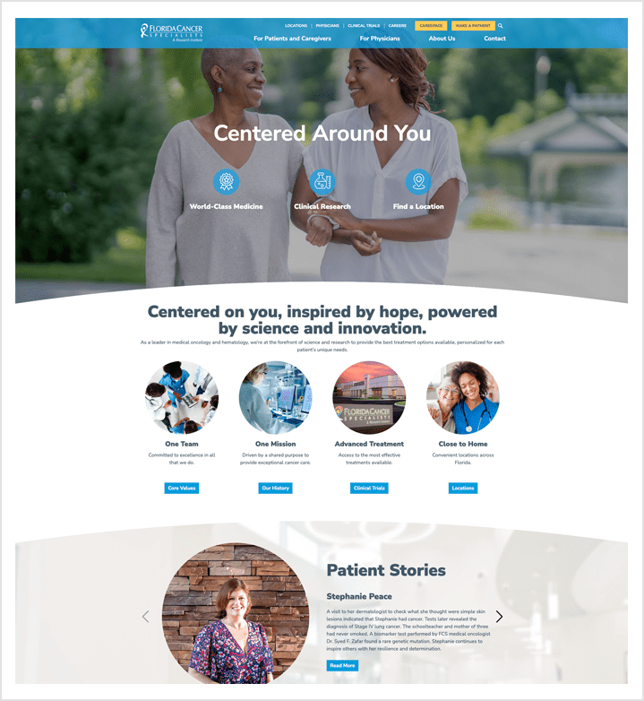 Florida Cancer Specialists home page