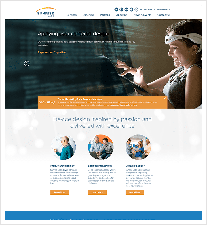 Sunrise Labs home page