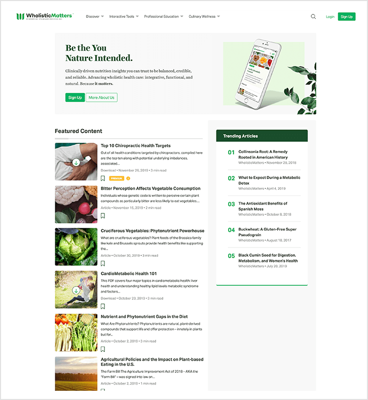 WholisticMatters home page